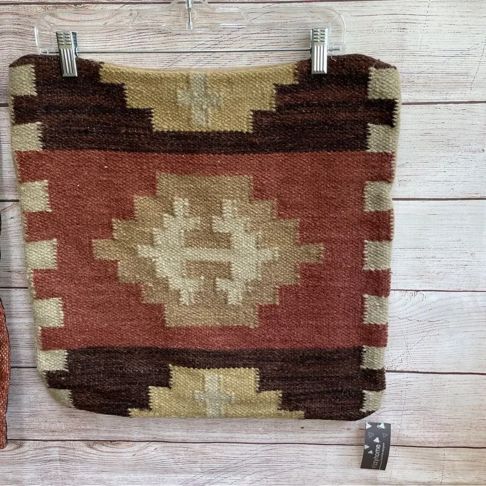 NEW WITH‎ TAGS TWO RIZZY HOME AZTEC DESIGN PILLOW COVERS